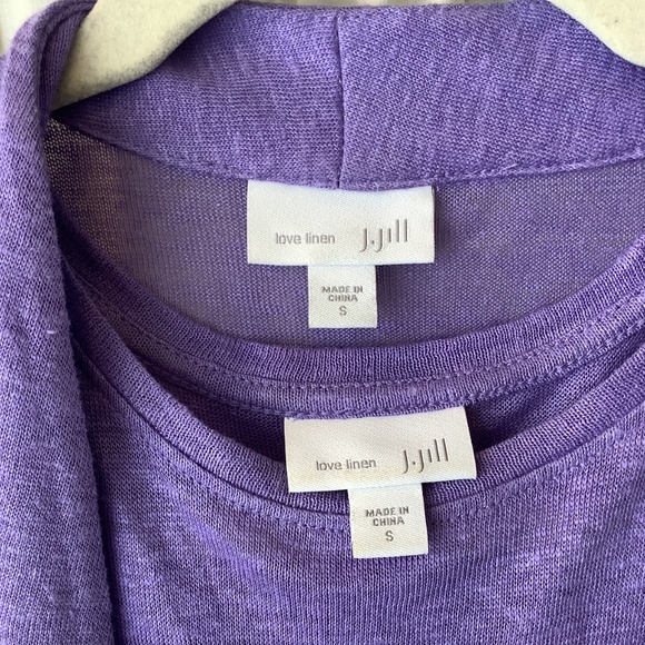 J.Jill Love Linen Purple Tank Top And Open-Front Cardigan Set Size Small - Picture 11 of 12